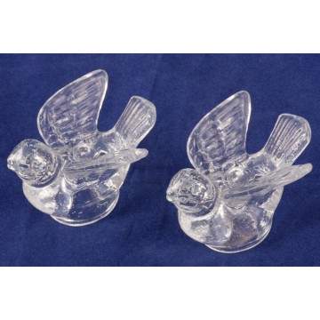 Pair of Clear Art Glass...