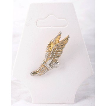 Gold Winged Shoe Lapel Pin...