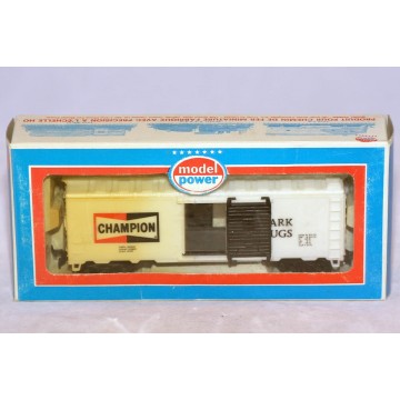 Photo 2 of Model Power HO Scale Champion Spark Plugs 40 Foot Box Car -8005-2 in box