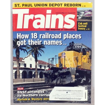 Trains Magazine August 2014 Great Condition