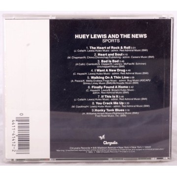 Photo 2 of Huey Lewis & The News – Sports (1984 CD, Chrysalis Records VK 41412)