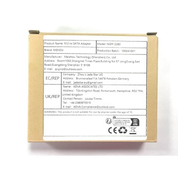 Photo 7 of M.2 to SATA Adapter Card - NGFF (M.2) 2280 B+M Key, 2 SATA Ports