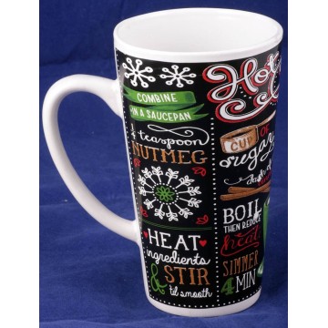 Holiday Hot Cocoa Recipe Mug – Festive Kitchen Decor Candy Holder Not for Use