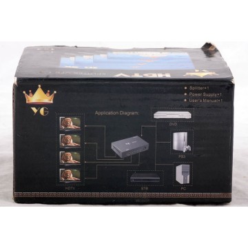 Photo 4 of 1x4 HDMI splitter 1 input to 4 Outputs for four output displays simultaneously
