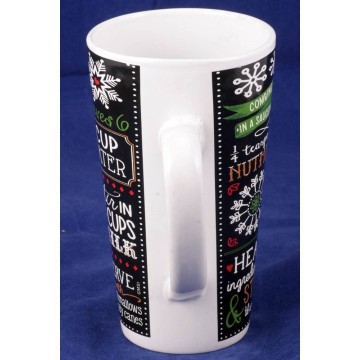 Holiday Hot Cocoa Recipe Mug – Festive Kitchen Decor Candy Holder Not for Use
