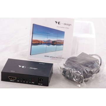 Photo 5 of 1x4 HDMI splitter 1 input to 4 Outputs for four output displays simultaneously