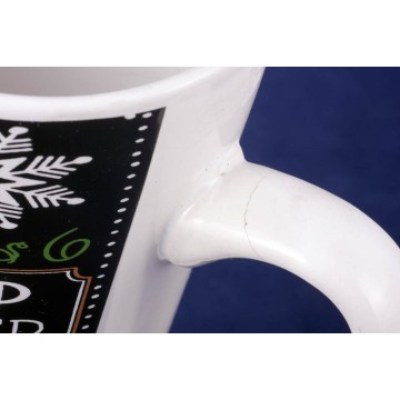 Holiday Hot Cocoa Recipe Mug – Festive Kitchen Decor Candy Holder Not for Use