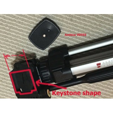 Photo 5 of Ambico V0555 V0556 V0557 Non Fluid Head Tripod Camera Plate