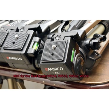 Photo 6 of Ambico V0555 V0556 V0557 Non Fluid Head Tripod Camera Plate